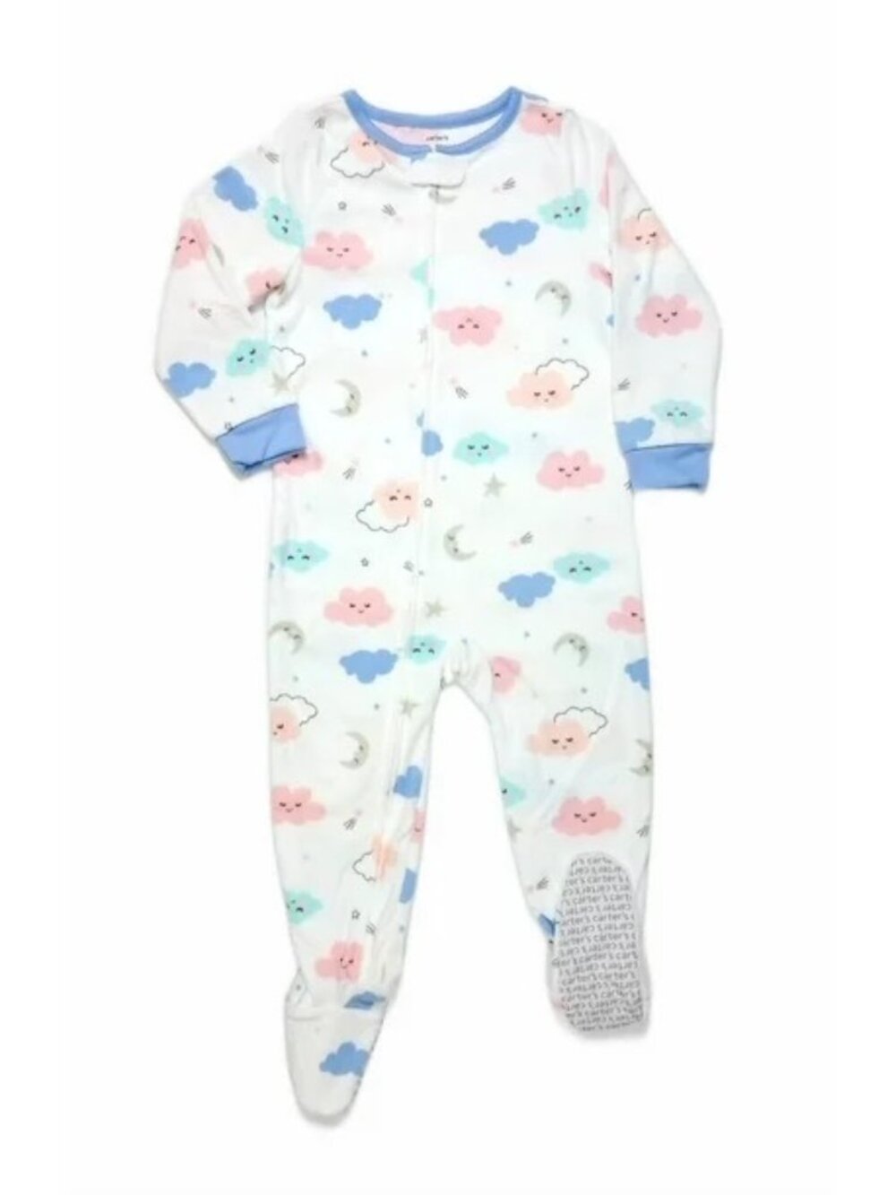 Carter's Toddler Girl's Clouds and Stars Fleece Footed Pajama Sleeper 4T